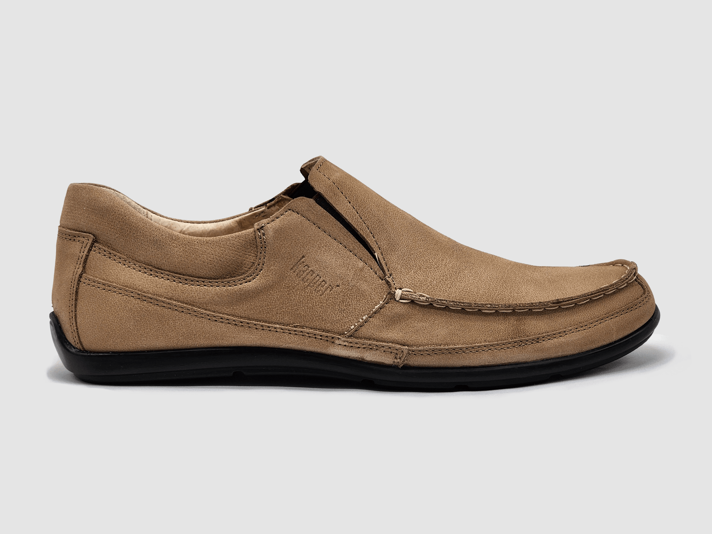Men's Dockside Leather Boat Shoes - Beige - Euro Shoe House