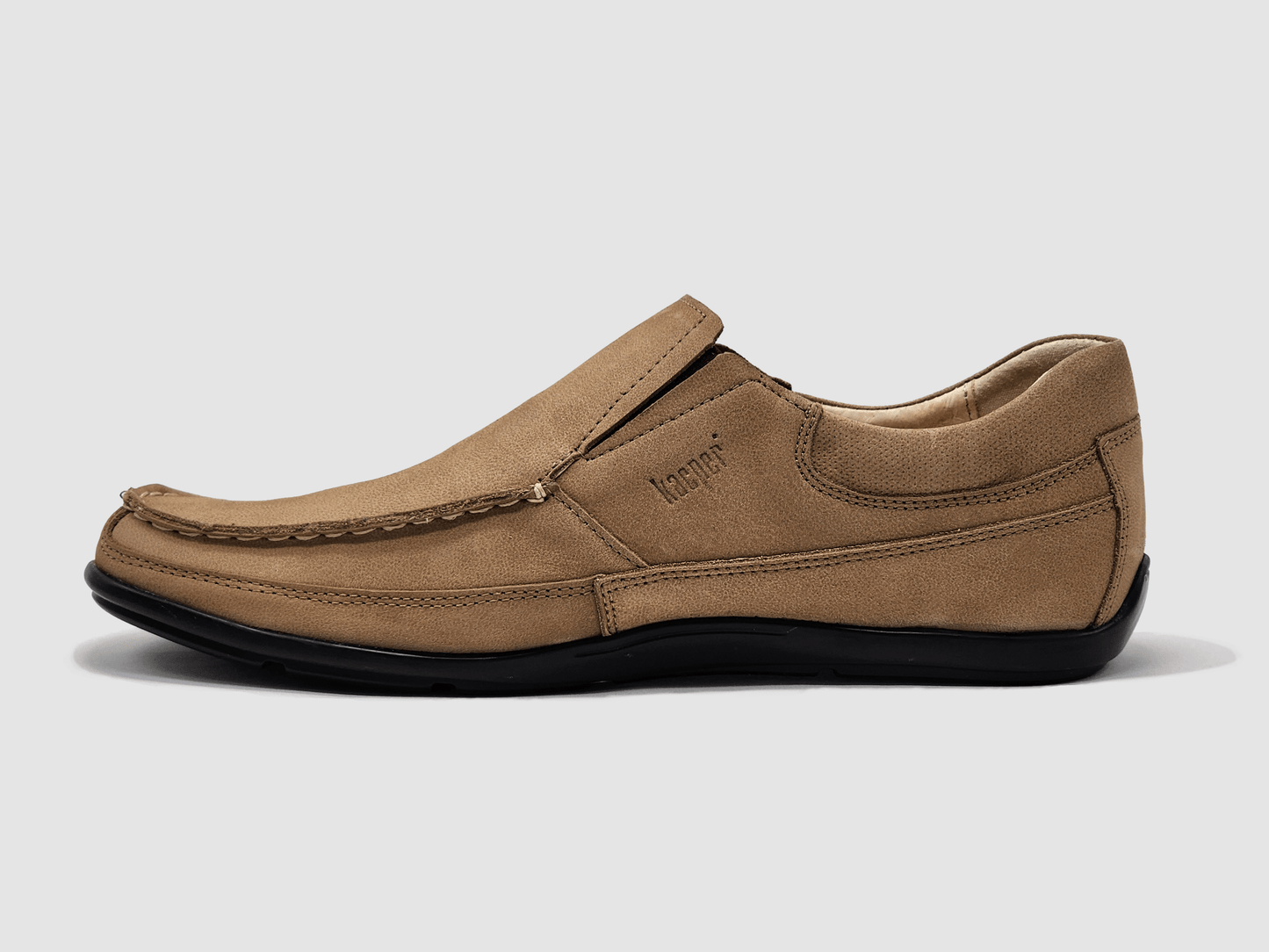 Men's Dockside Leather Boat Shoes - Beige - Euro Shoe House