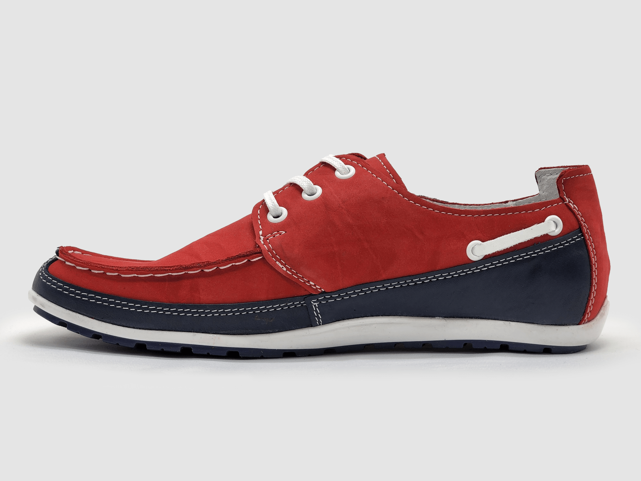 Men's Dockside Leather Boat Shoes - Red – Euro Shoe House