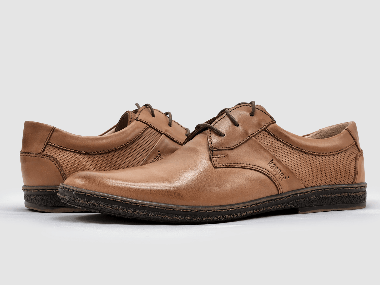 Men's Essential Leather Dress Shoes - Light Brown Men's Essential Leather Dress Shoes - Light Brown