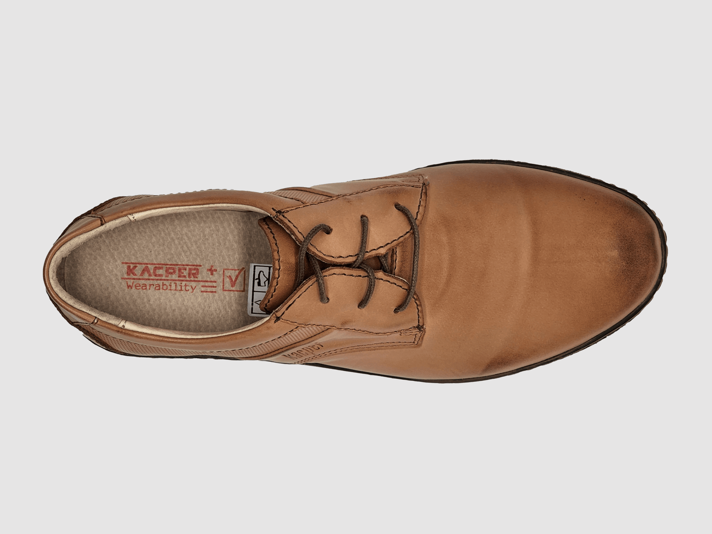 Men's Essential Leather Dress Shoes - Light Brown Euro Shoe House Men's Essential Leather Dress Shoes - Light Brown Euro Shoe House