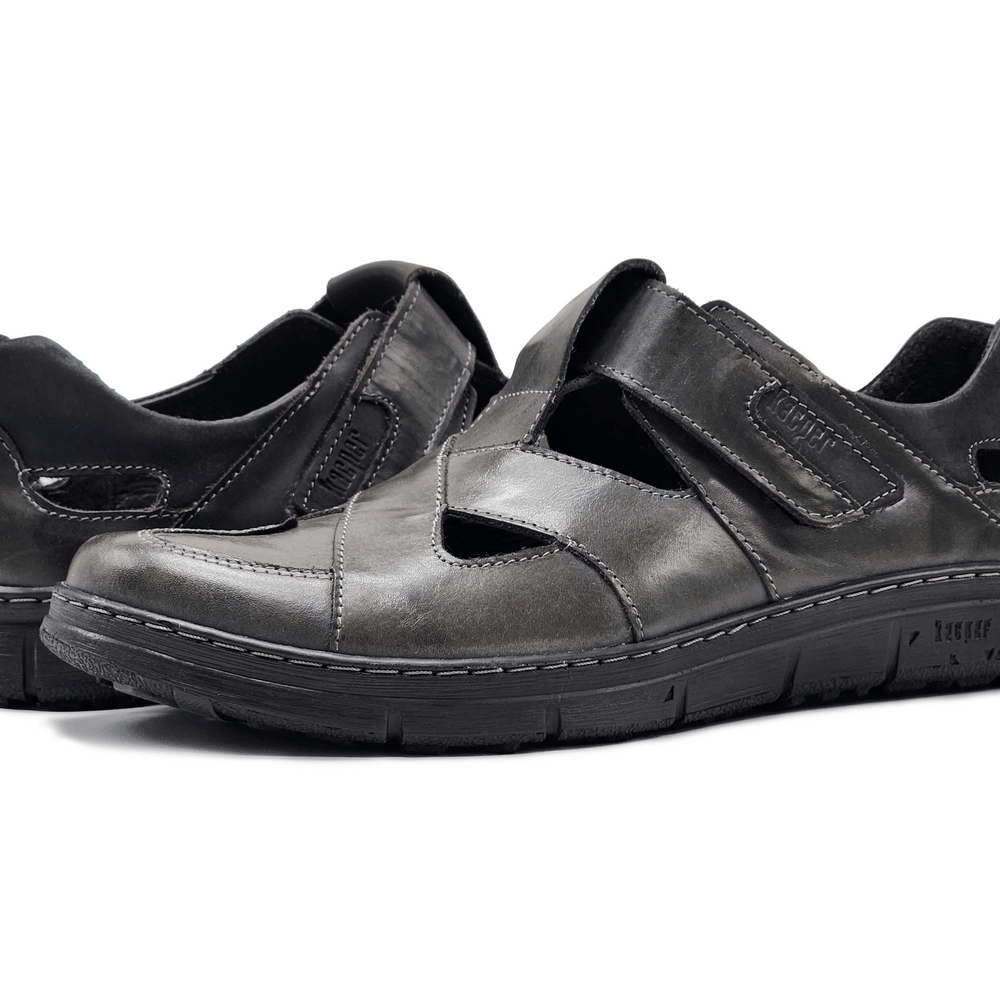 
                  
                    Men's Everyday Closed - Toe Leather Sandals - Graphite - Euro Shoe House
                  
                