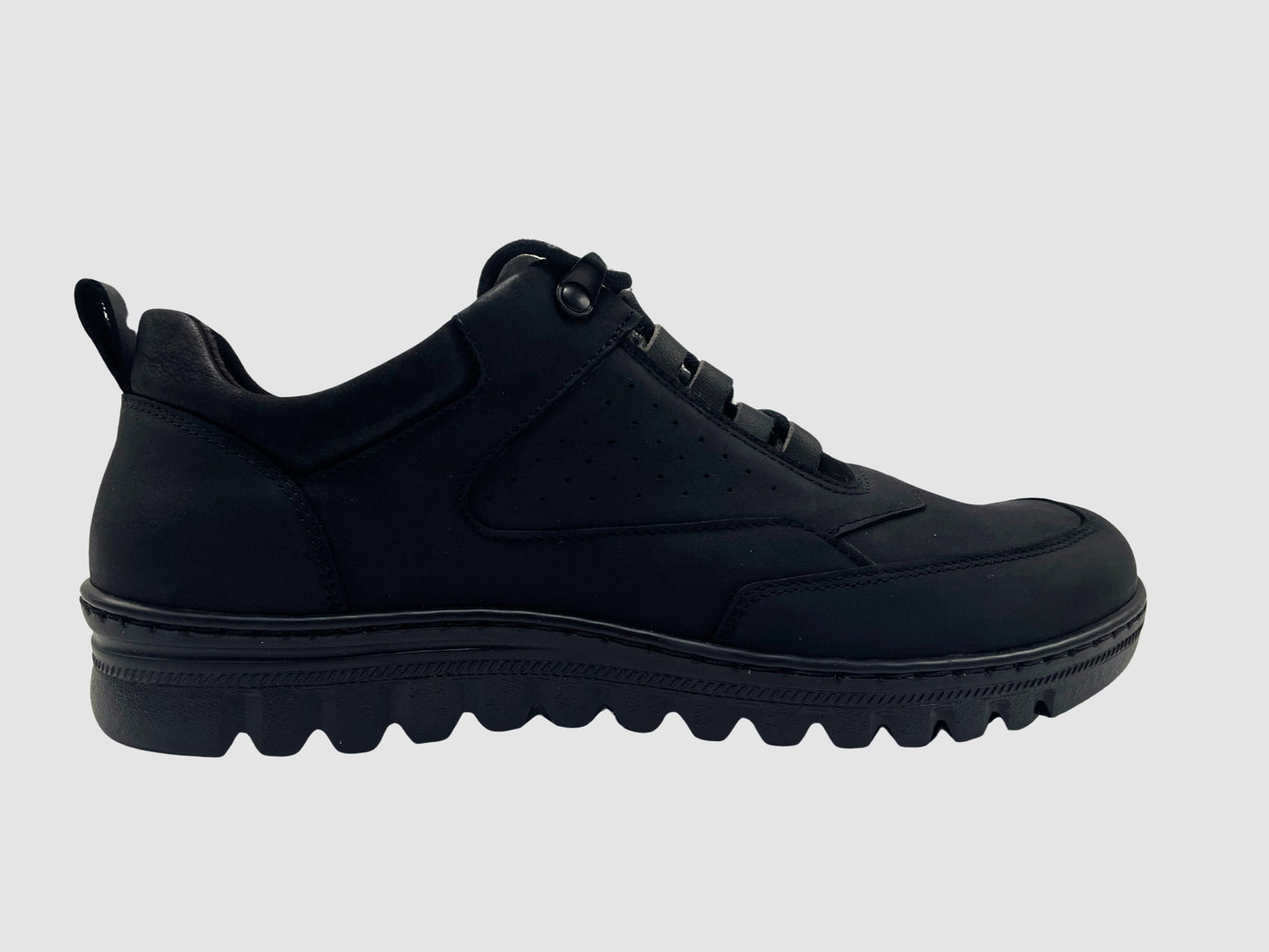 Men's Flint Leather Shoes - Black - Euro Shoe House