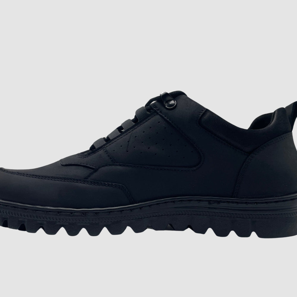 Men's Flint Leather Shoes - Black - Euro Shoe House