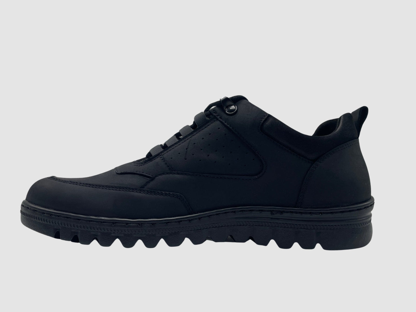 Men's Flint Leather Shoes - Black - Euro Shoe House