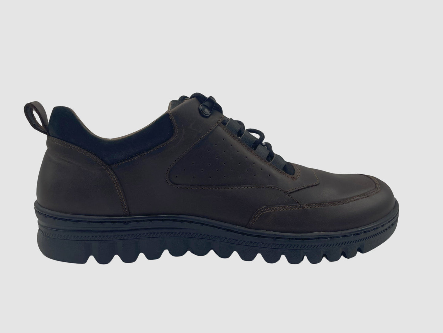 Men's Flint Leather Shoes - Brown - Euro Shoe House