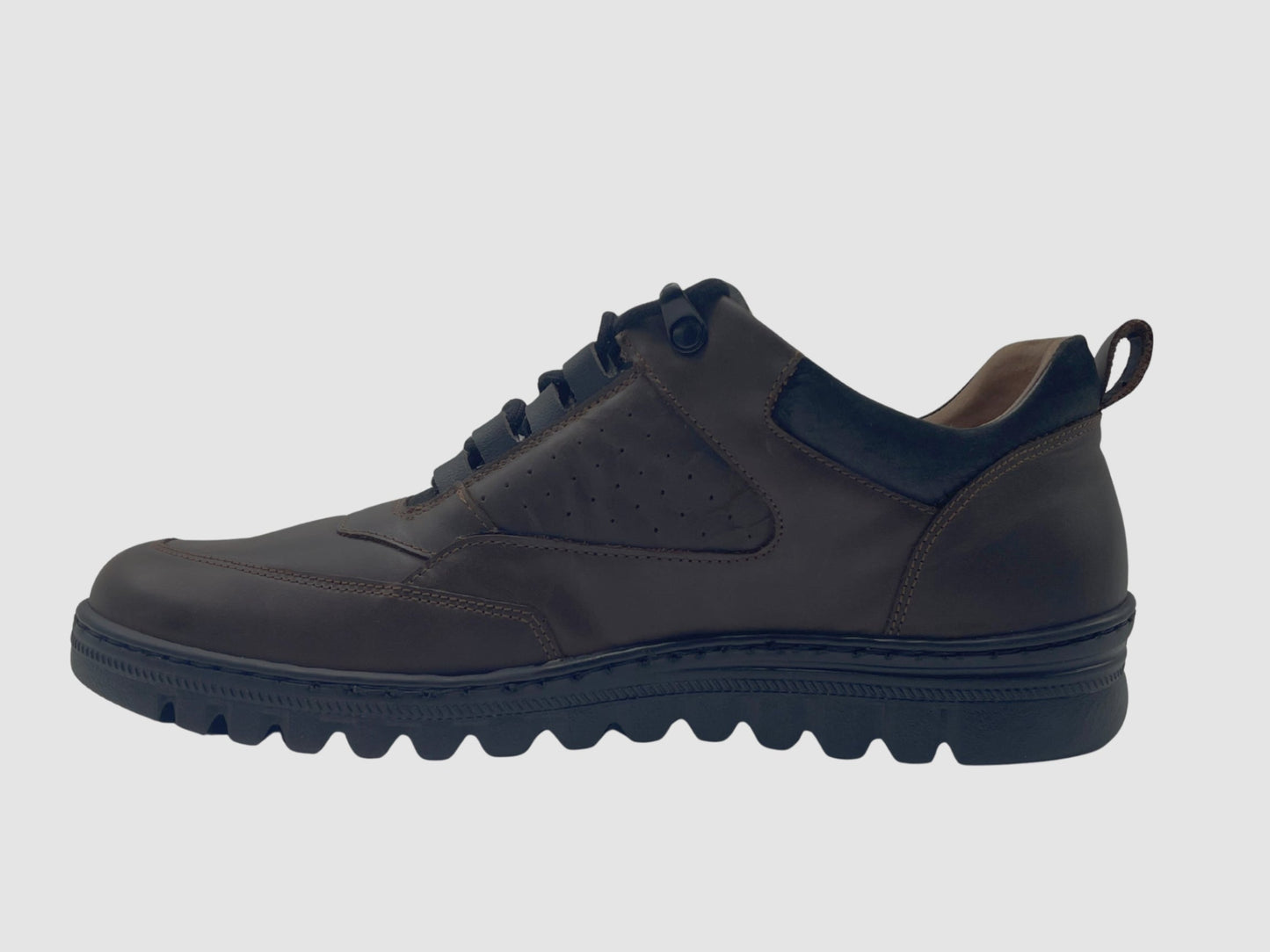 Men's Flint Leather Shoes - Brown - Euro Shoe House