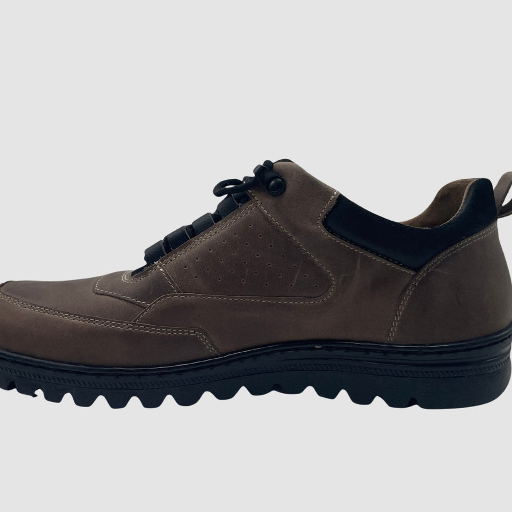 Men's Flint Leather Shoes - Khaki - Euro Shoe House