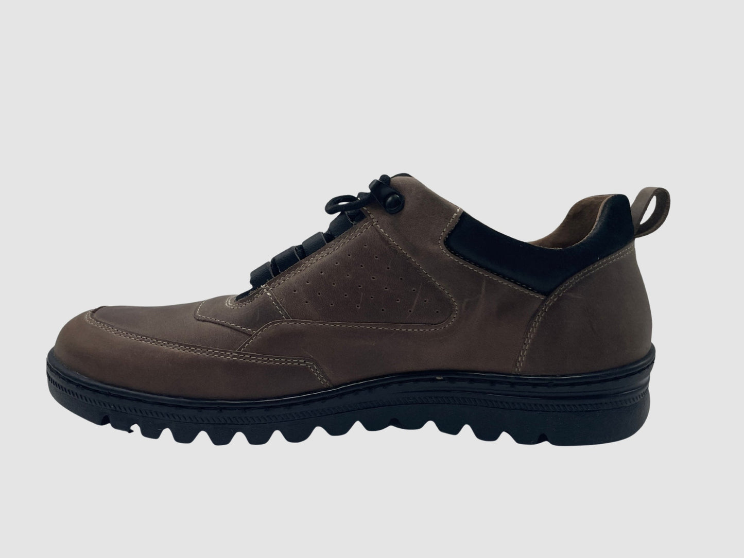 Men's Flint Leather Shoes - Khaki - Euro Shoe House