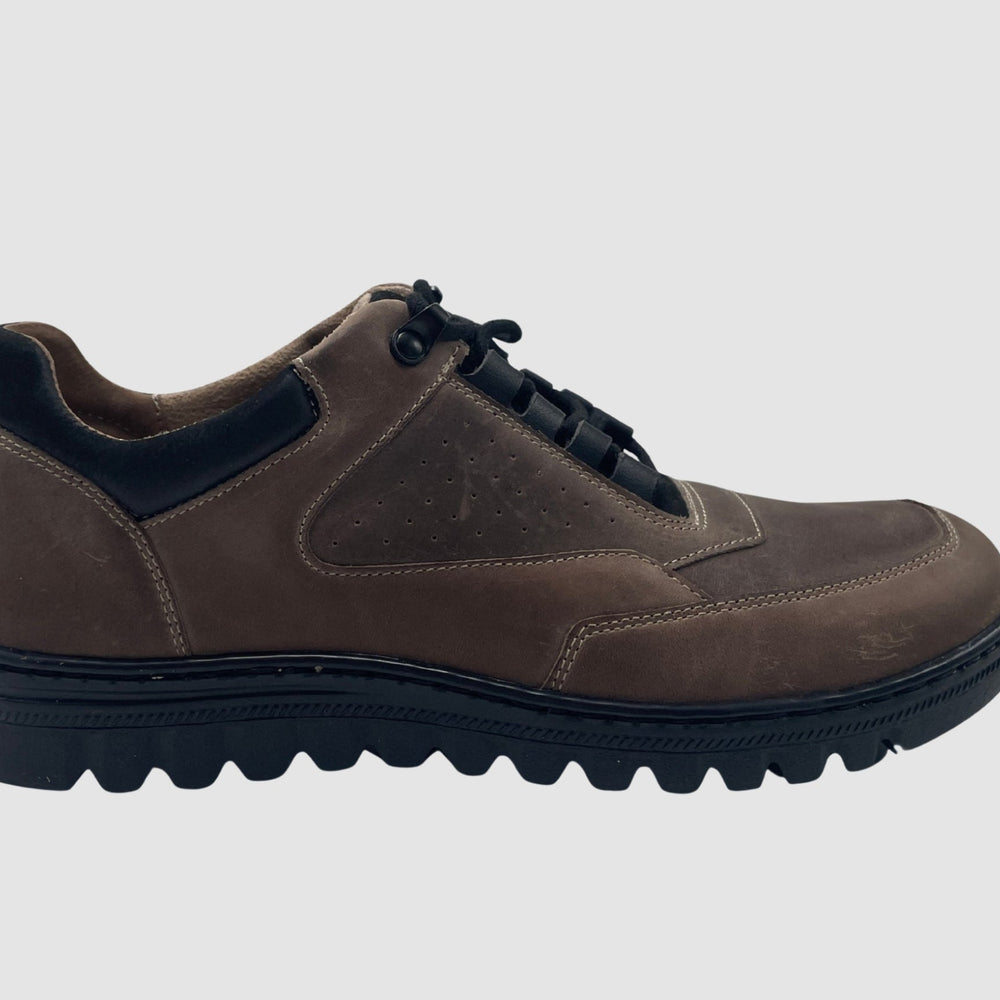 Men's Flint Leather Shoes - Khaki - Euro Shoe House