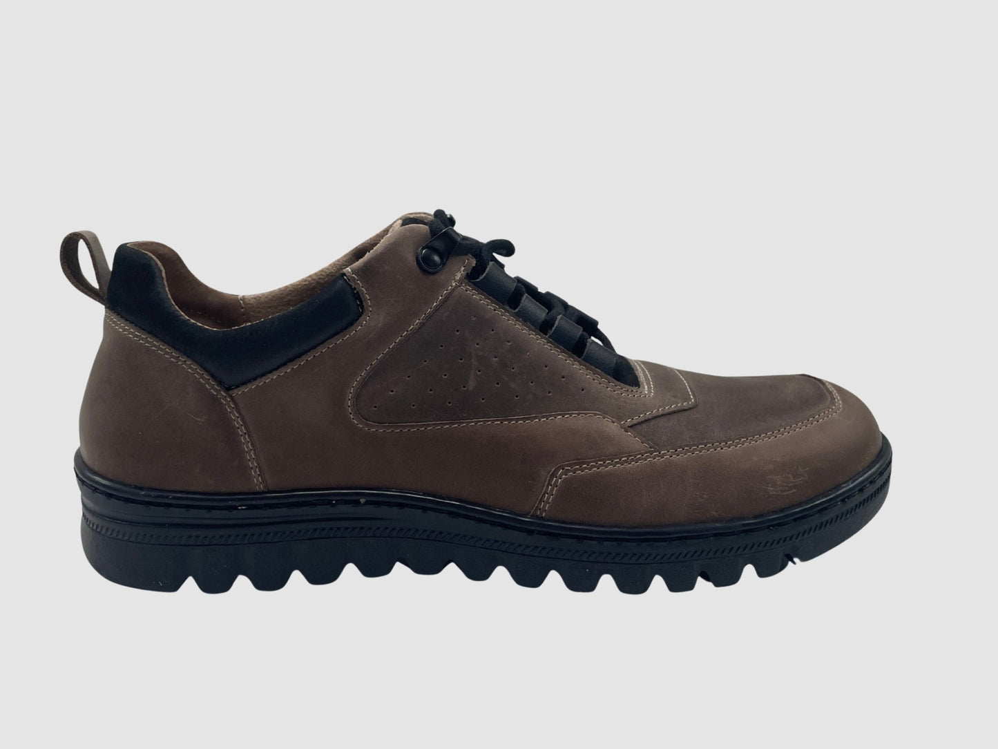 Men's Flint Leather Shoes - Khaki - Euro Shoe House
