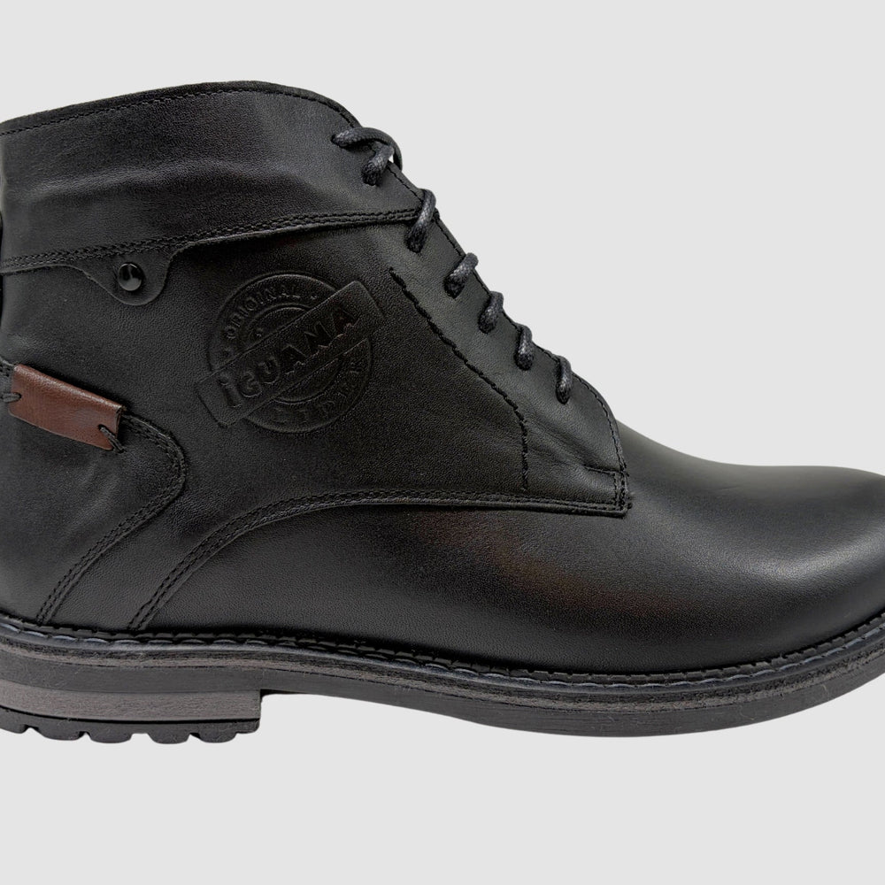 Men's Marek Leather Boots - Black - Euro Shoe House