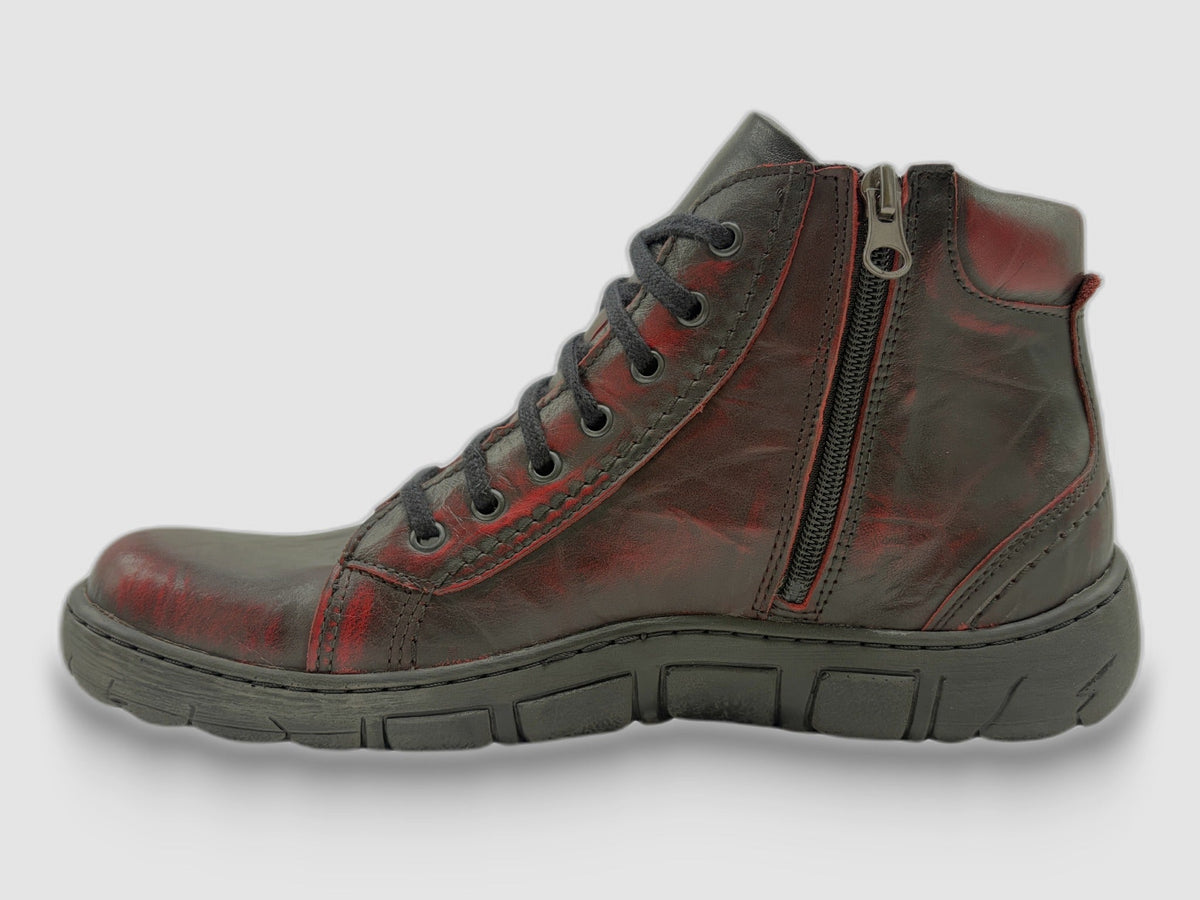 Men's Original Leather Boots - Red/Black - Euro Shoe House