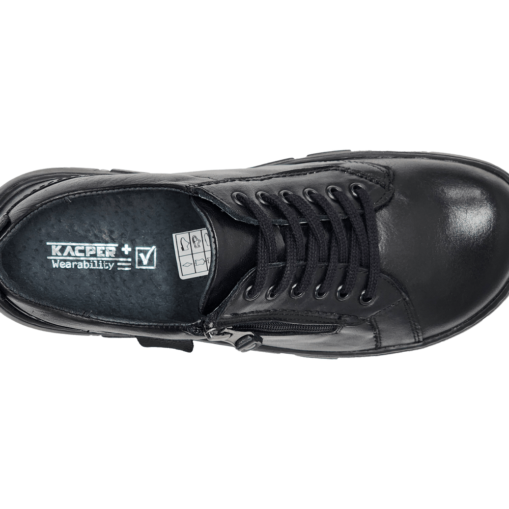 
                  
                    Men's Original Zip - Up Leather Shoes - Black - Euro Shoe House
                  
                