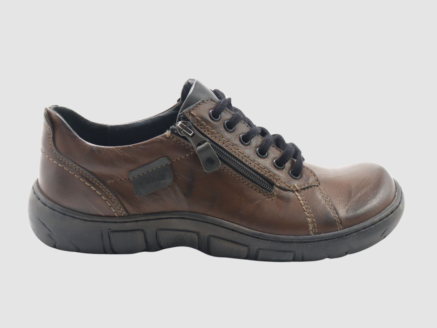 Men's Original Zip - Up Leather Shoes - Brown - Euro Shoe House
