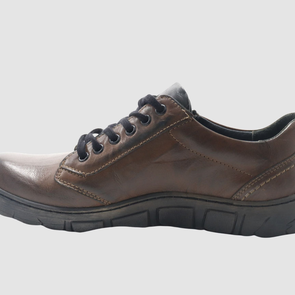 Men's Original Zip - Up Leather Shoes - Brown - Euro Shoe House