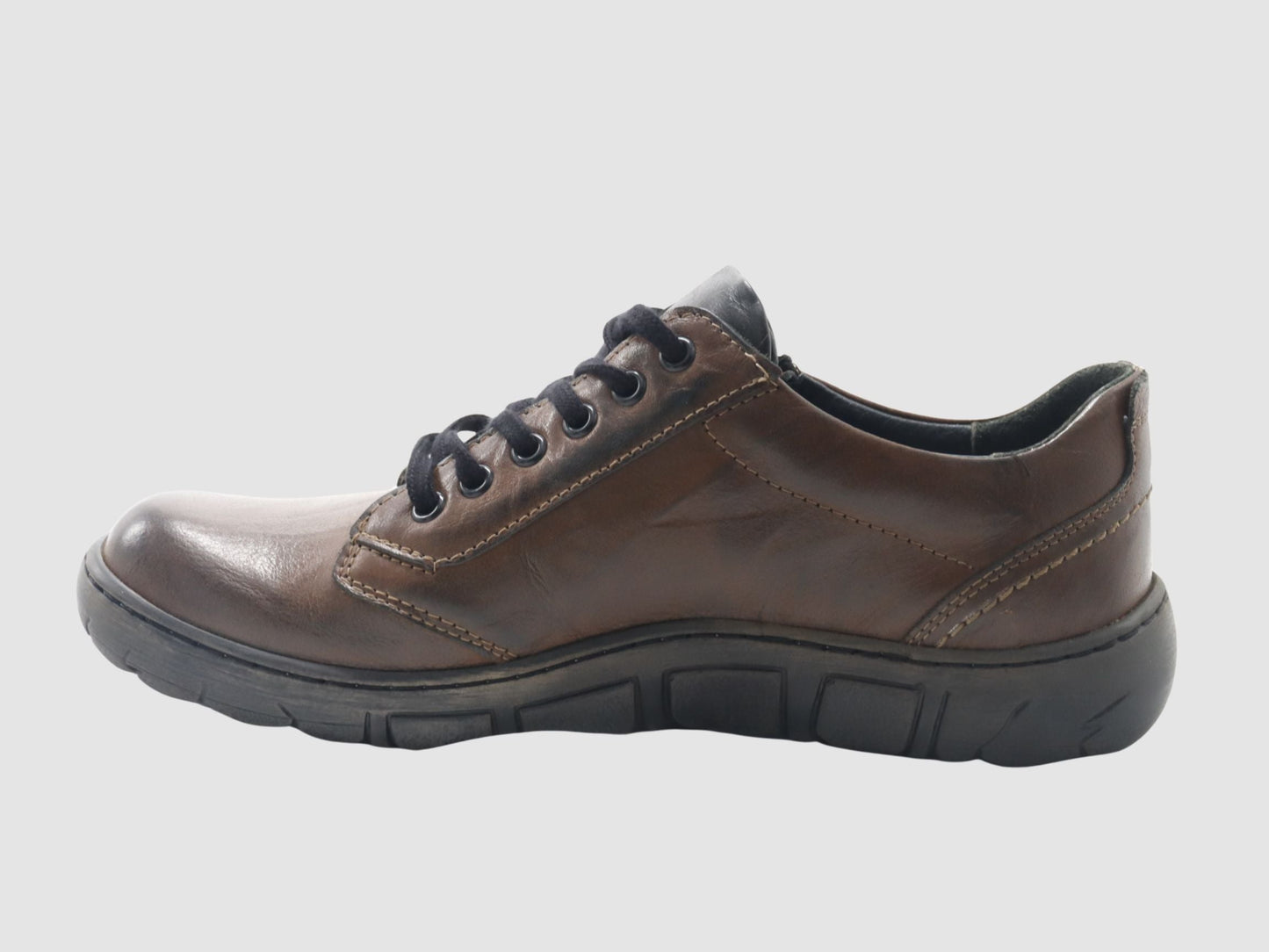Men's Original Zip - Up Leather Shoes - Brown - Euro Shoe House