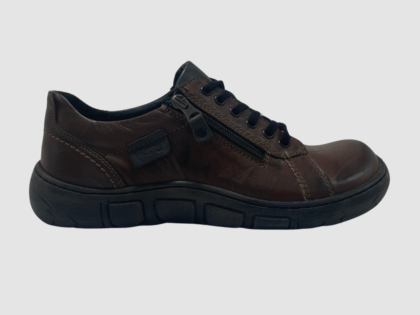 Men's Original Zip - Up Leather Shoes - Brown - Euro Shoe House
