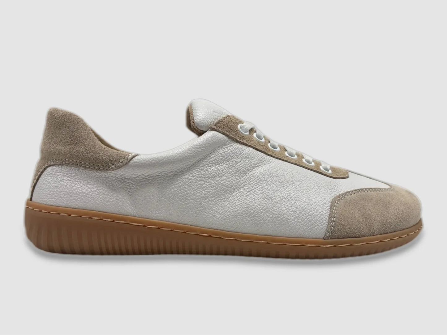 Men's Orin BAREFOOT Leather Shoes - White - Euro Shoe House