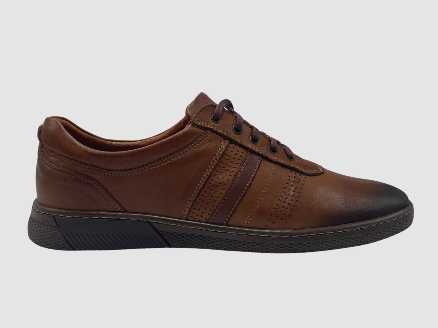 Men's Theo Leather Shoes – Brown - Euro Shoe House