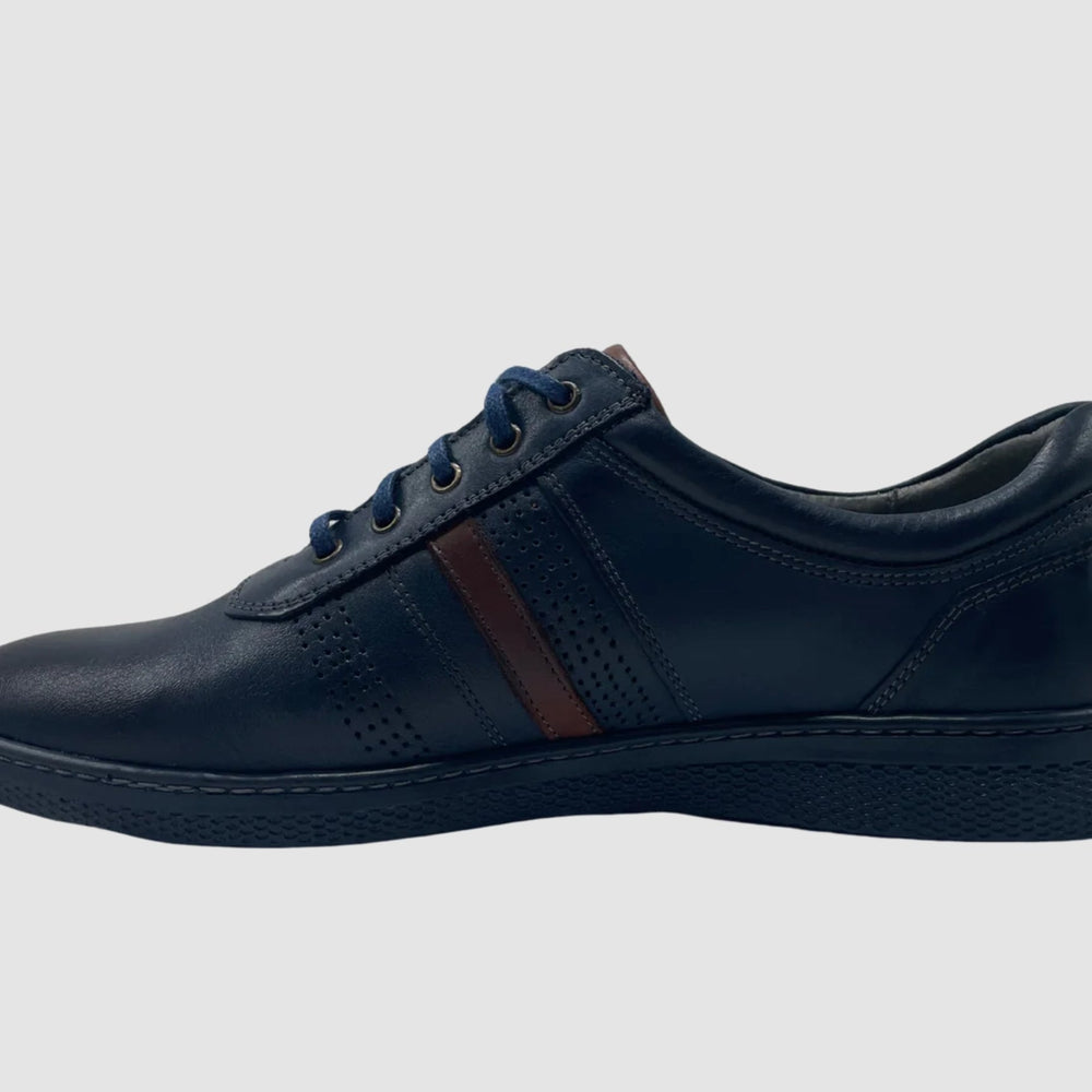 Men's Theo Leather Shoes – Navy - Euro Shoe House