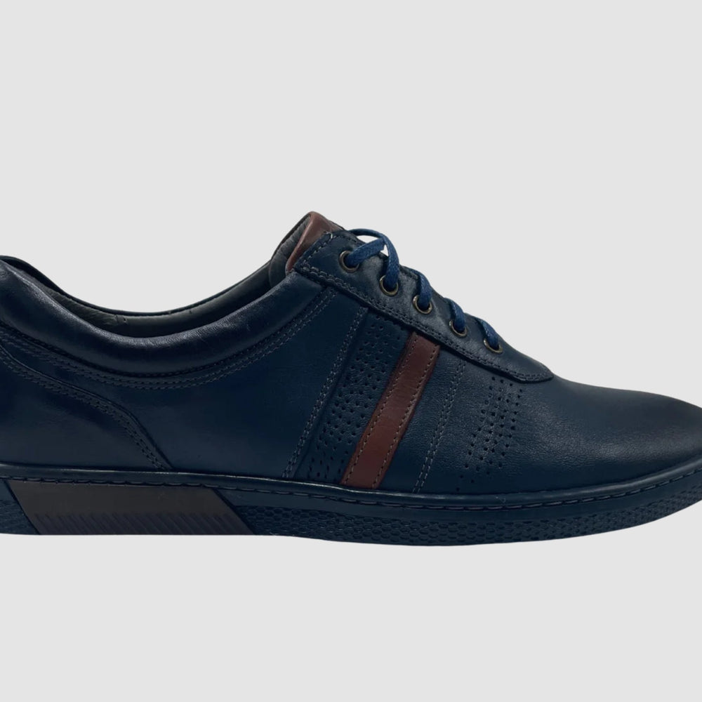Men's Theo Leather Shoes – Navy - Euro Shoe House