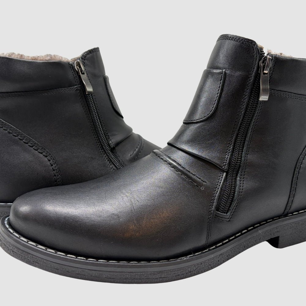 
                  
                    Men's Viktor Leather Boots - Black - Euro Shoe House
                  
                