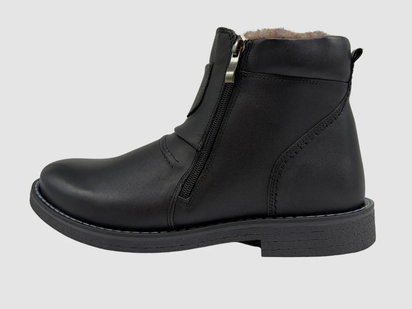 Men's Viktor Leather Boots - Black - Euro Shoe House