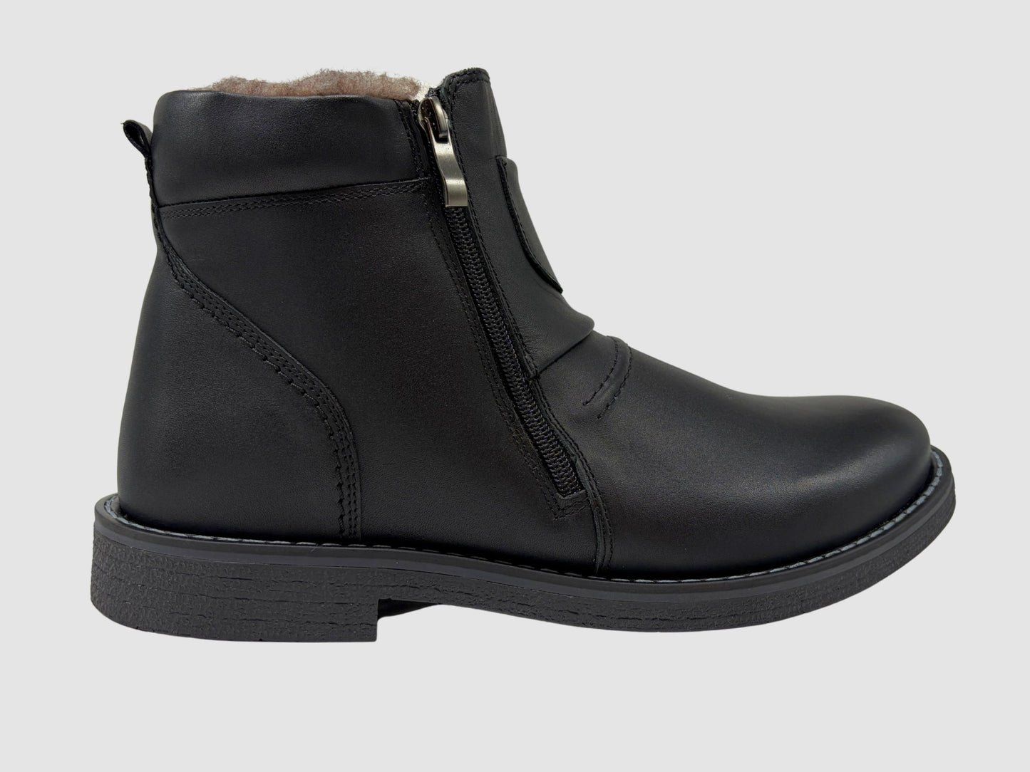 Men's Viktor Leather Boots - Black - Euro Shoe House