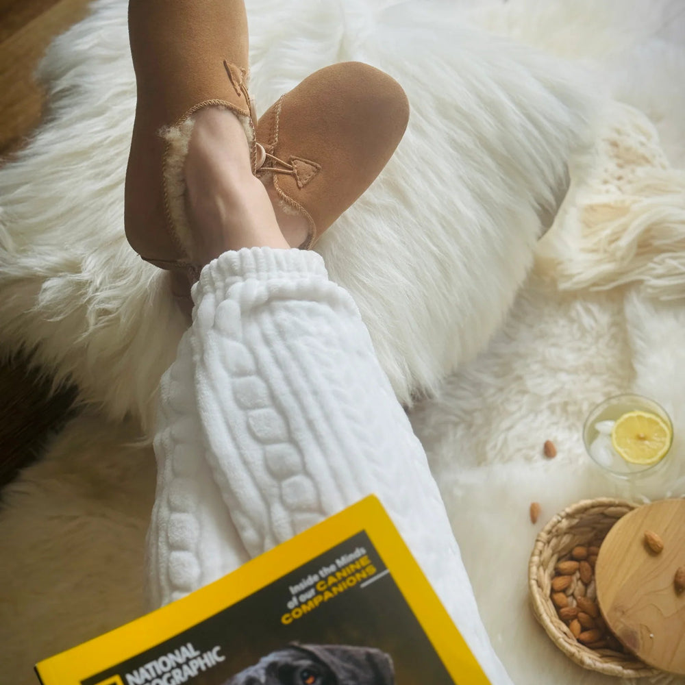 Unisex Boreal Sheepskin Slippers - Beige - Euro Shoe House