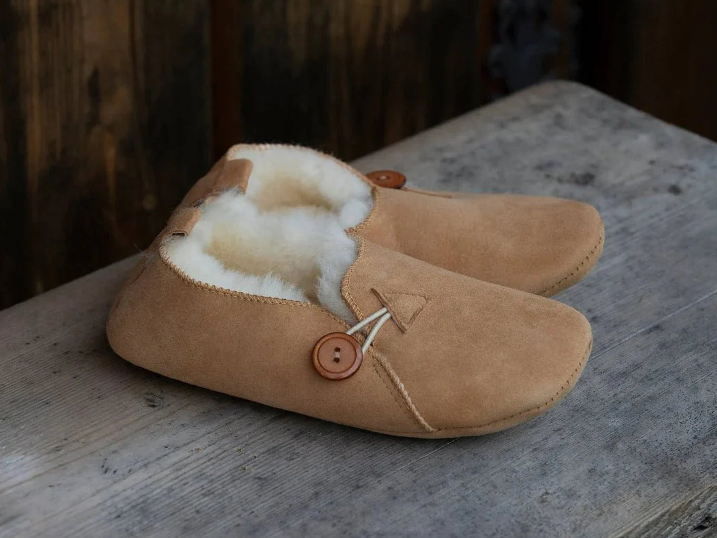 Unisex Boreal Sheepskin Slippers - Beige - Euro Shoe House