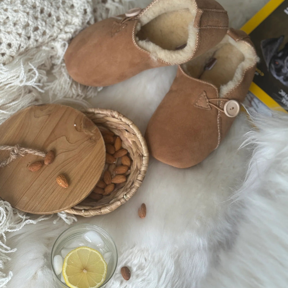 
                  
                    Unisex Boreal Sheepskin Slippers - Beige - Euro Shoe House
                  
                