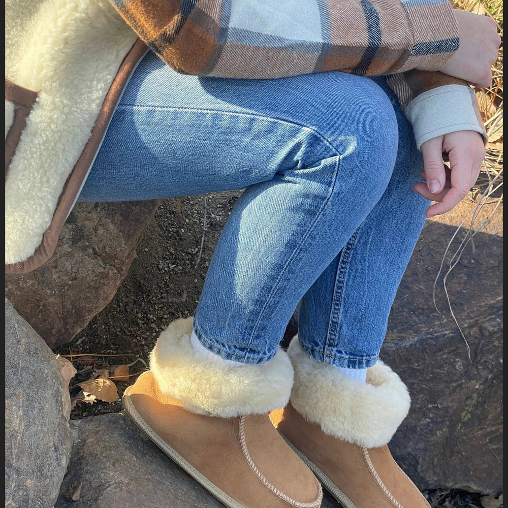 Unisex Eskimo Sheepskin Boots - Beige - Euro Shoe House