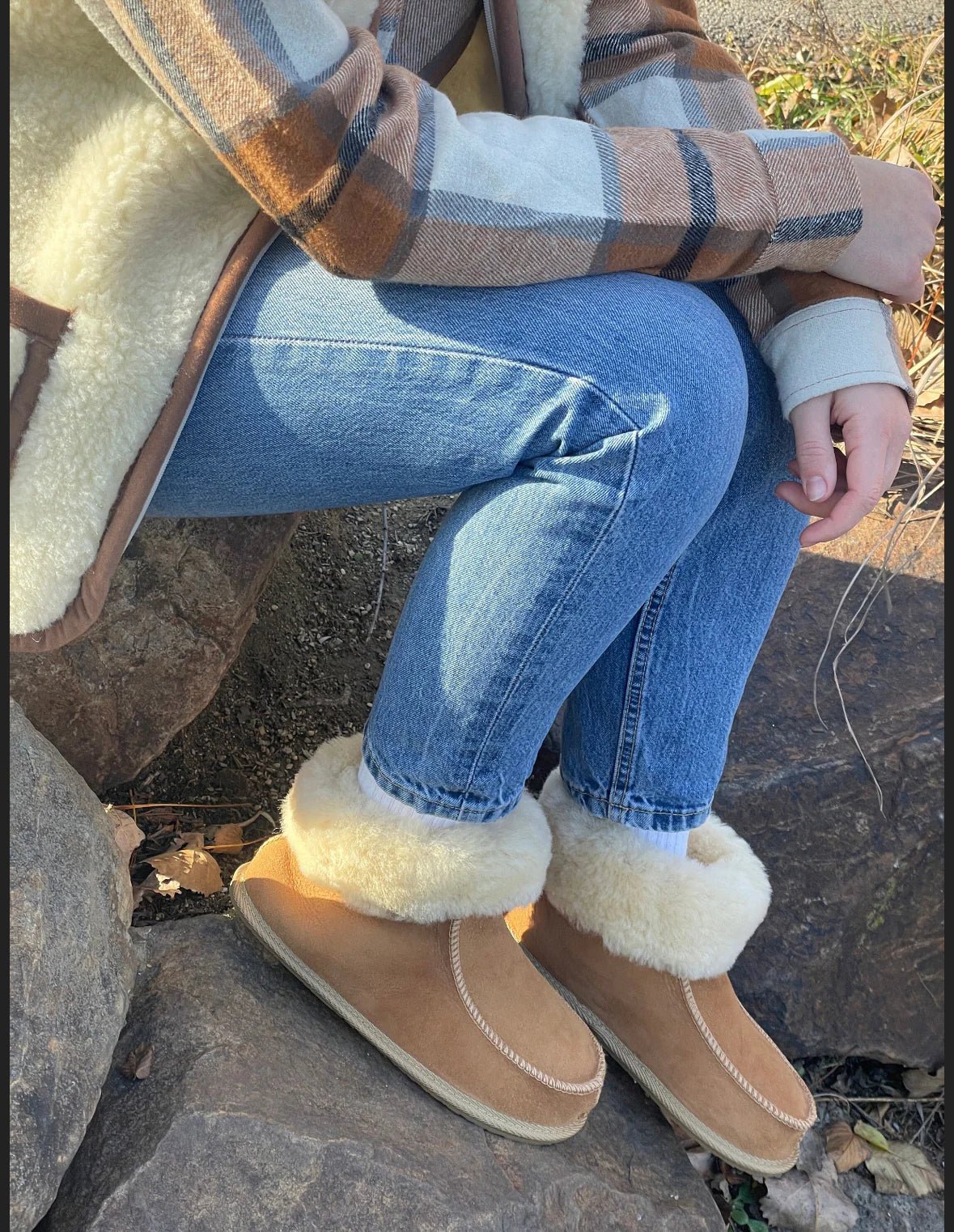 Unisex Eskimo Sheepskin Boots - Beige - Euro Shoe House