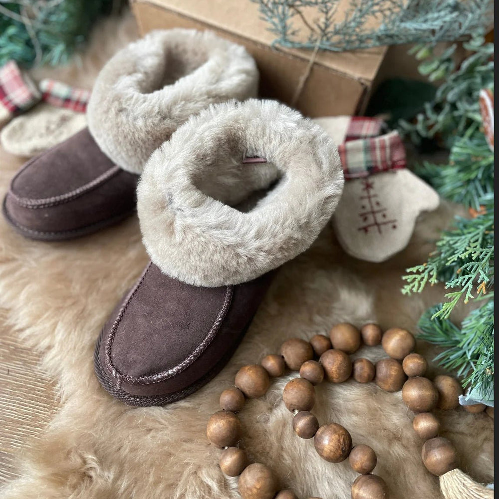 Unisex Eskimo Sheepskin Boots - Brown - Euro Shoe House
