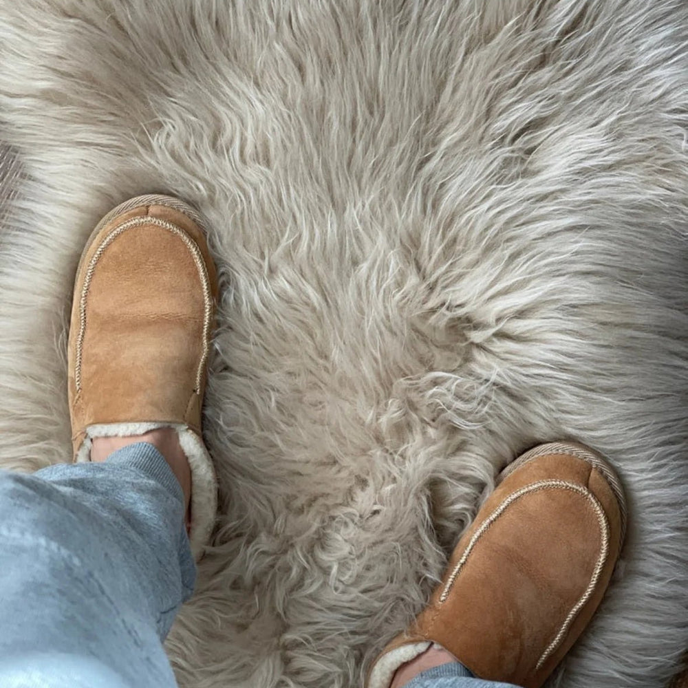 
                  
                    Unisex Kodiak Sheepskin Slippers - Beige - Euro Shoe House
                  
                