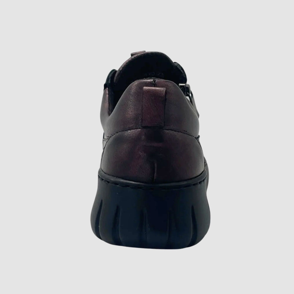 
                  
                    Wasak Azalea Leather Sneaker - Metallic Burgundy - Euro Shoe House
                  
                