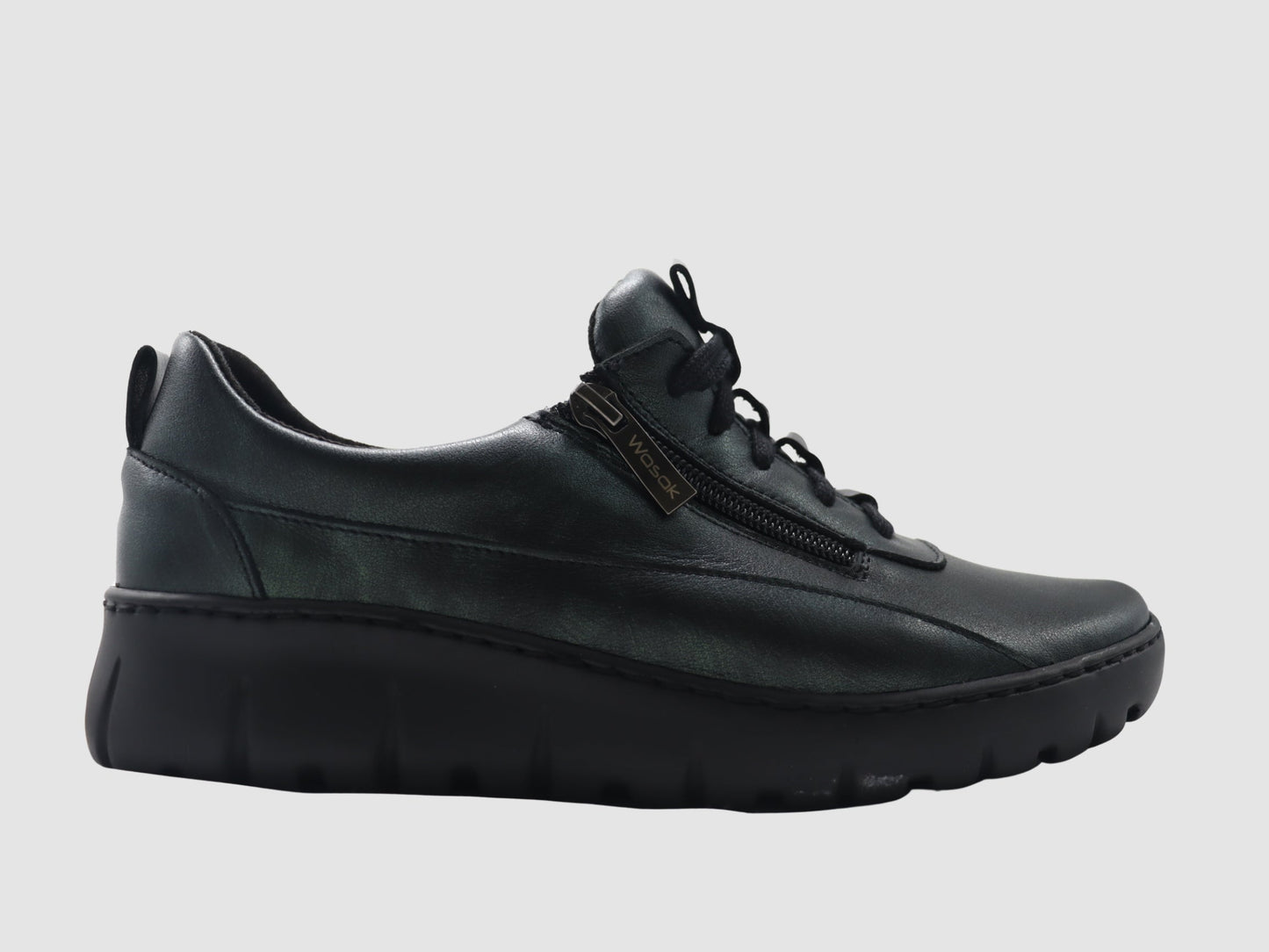 Wasak Azalea Leather Sneaker - Metallic Green - Euro Shoe House