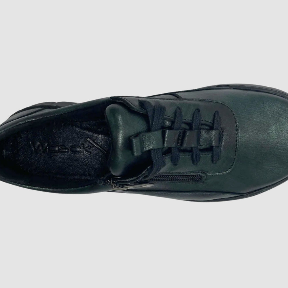 
                  
                    Wasak Azalea Leather Sneaker - Metallic Green - Euro Shoe House
                  
                