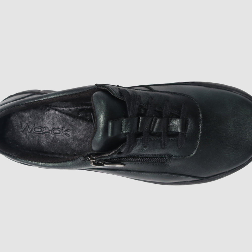 
                  
                    Wasak Azalea Leather Sneaker - Metallic Green - Euro Shoe House
                  
                