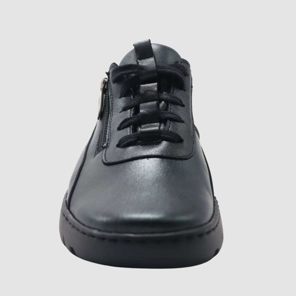 
                  
                    Wasak Azalea Leather Sneaker - Metallic Green - Euro Shoe House
                  
                