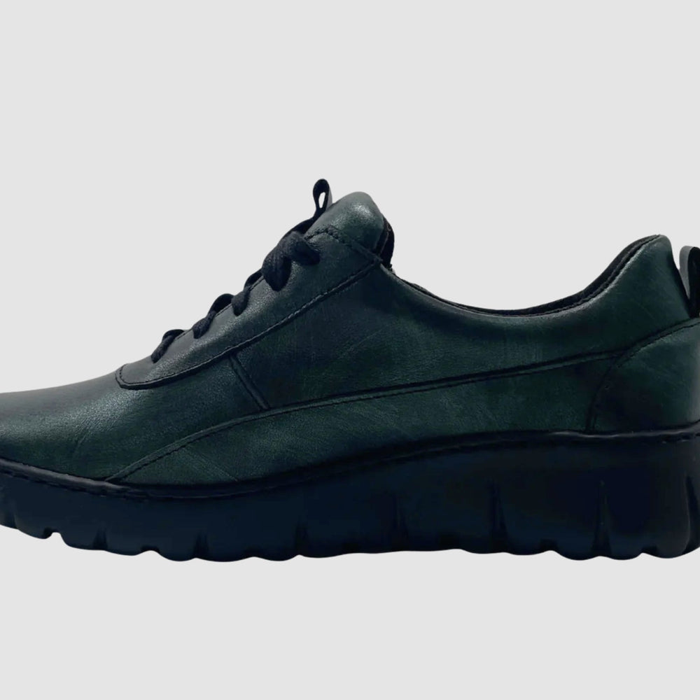 
                  
                    Wasak Azalea Leather Sneaker - Metallic Green - Euro Shoe House
                  
                