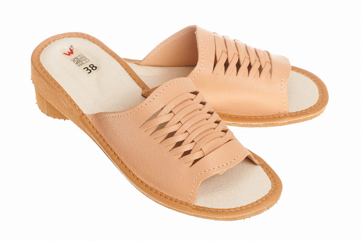 Women's 167 House Slippers - Tan - Euro Shoe House