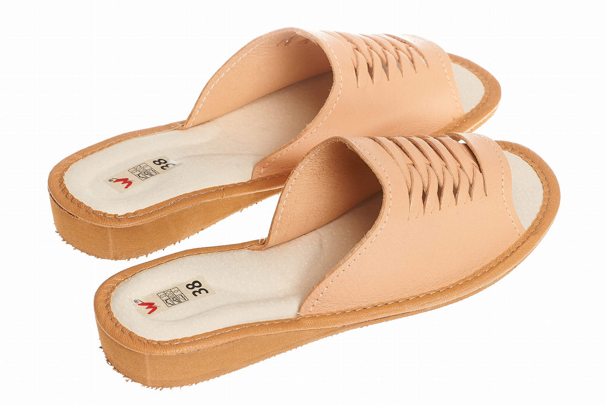 Women's 167 House Slippers - Tan - Euro Shoe House