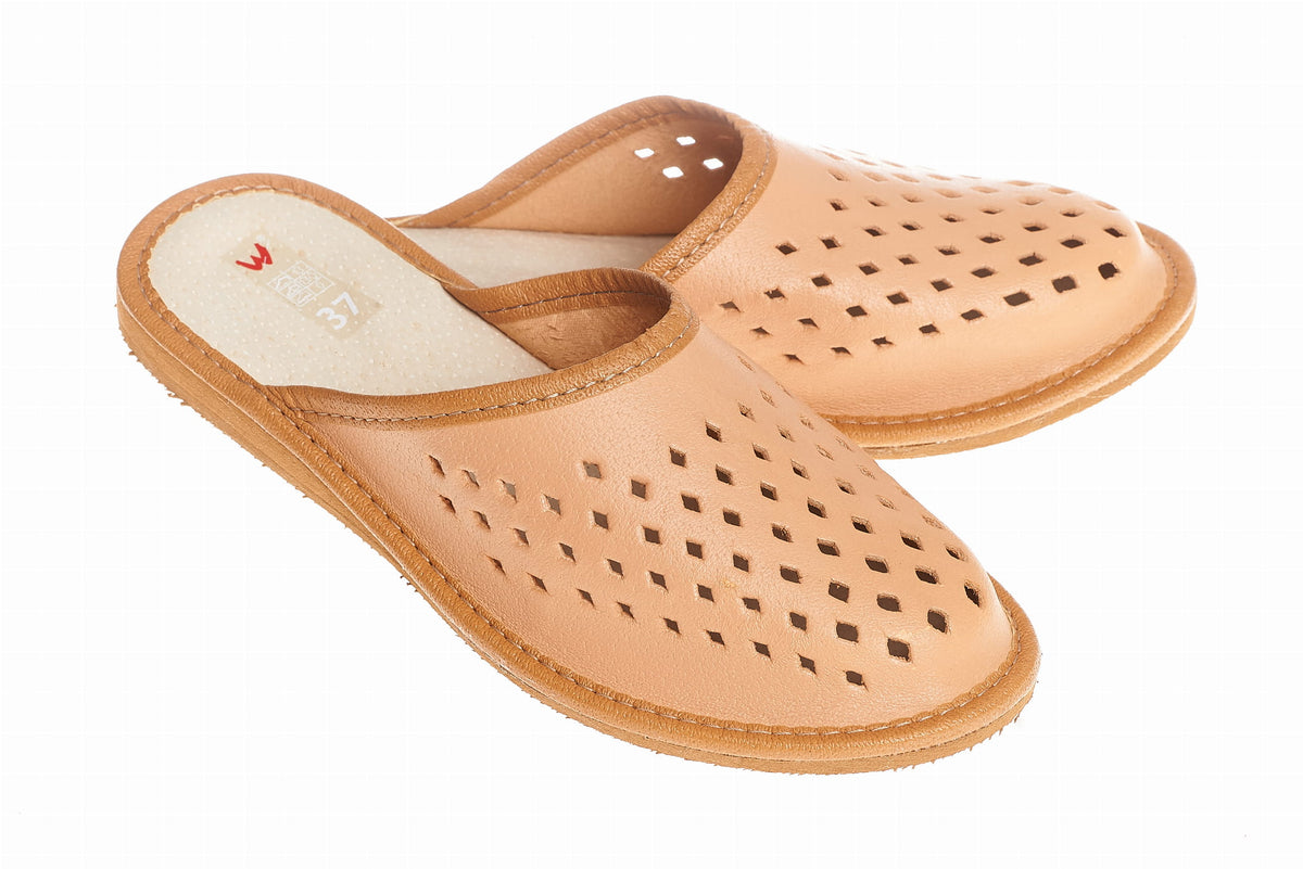 Women's 173 House Slippers - Tan - Euro Shoe House
