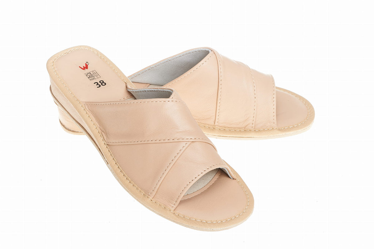 Women's 2 House Slipper - Cream - Euro Shoe House