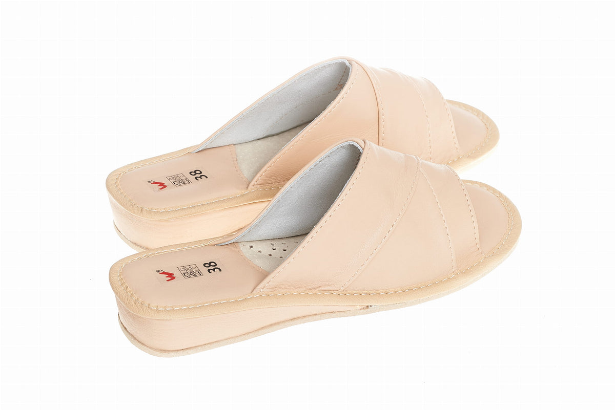 Women's 2 House Slipper - Cream - Euro Shoe House