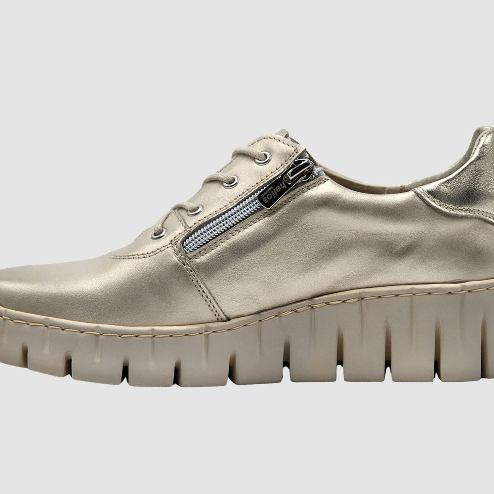 Women's Apollo Leather Sneaker - Gold - Euro Shoe House