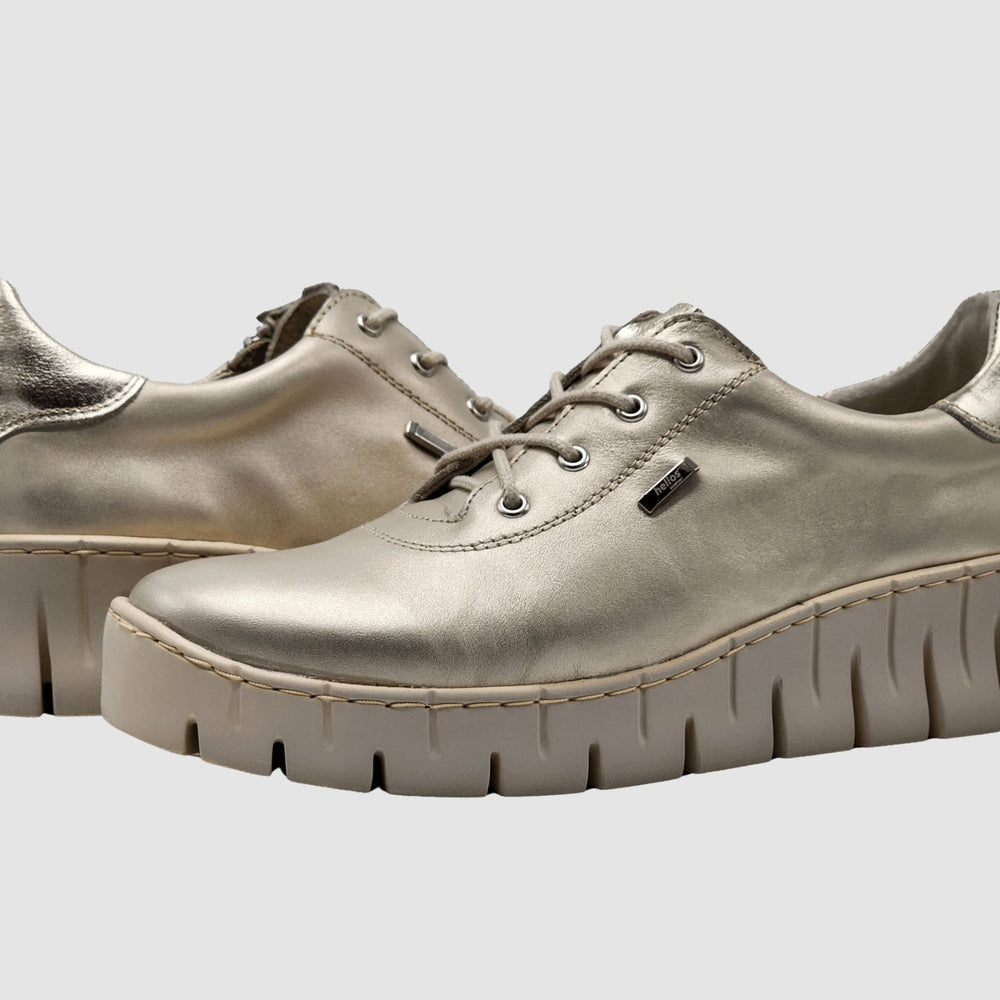 
                  
                    Women's Apollo Leather Sneaker - Gold - Euro Shoe House
                  
                