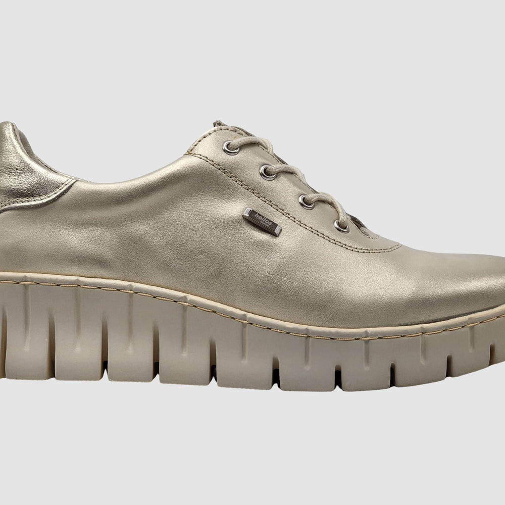 Women's Apollo Leather Sneaker - Gold - Euro Shoe House
